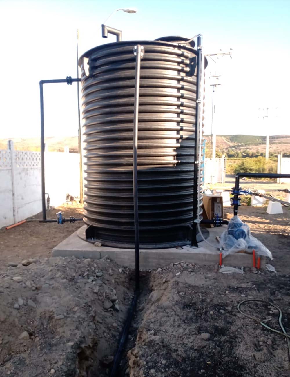 Estanque de agua potable, sistema Las Cañas #1. Comuna de Illapel